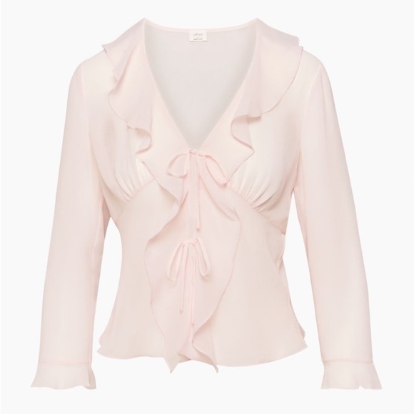 Aritzia Wilfred Frenchy Pink Blouse - Picture 2 of 8